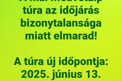 ELMARAD a Medvetalp túra – új időpont június 13.
