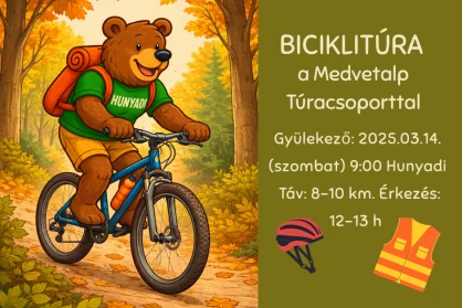 Tavaszköszöntő tekerés Ágfalvára – biciklire száll a Medvetalp Túracsoport!