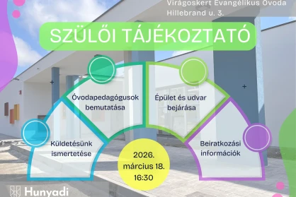 Óvodabemutató és szülői tájékoztató – bemutatkozik a Virágoskert Evangélikus Tagóvoda
