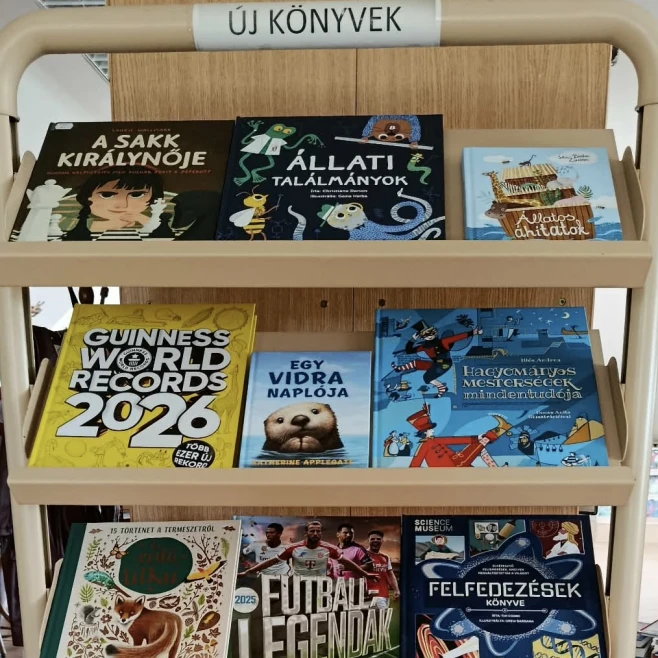 Új polclakók a könyvtárban: friss olvasnivalók a DÖK támogatásával