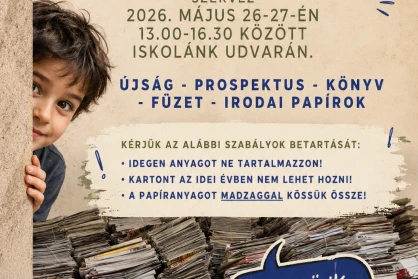 Két délután a környezetért – ismét papírgyűjtést szervez a Diákönkormányzat