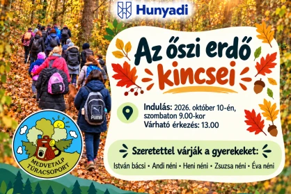 Az őszi erdő kincsei nyomában indul a Medvetalp