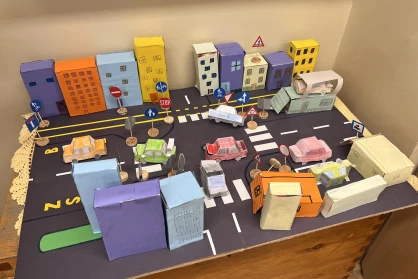 Közlekedési terepasztal és az Autómentes Nap üzenete iskolánkban