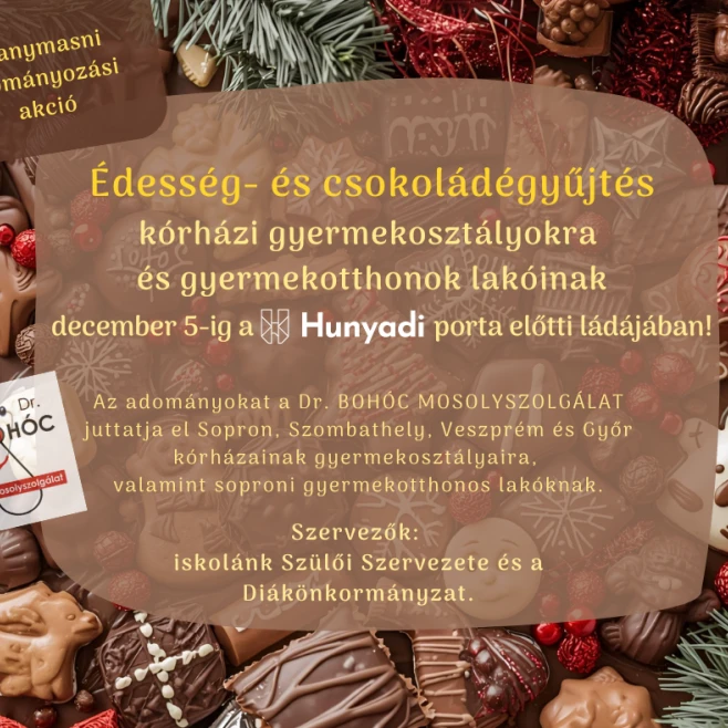 Édes összefogás – csokoládégyűjtés kórházi gyermekosztályok és gyermekotthonok számára