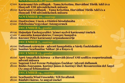 Művészeti iskolánk nyitja meg a Soproni Advent koncertsorozatát a Bencés templomban